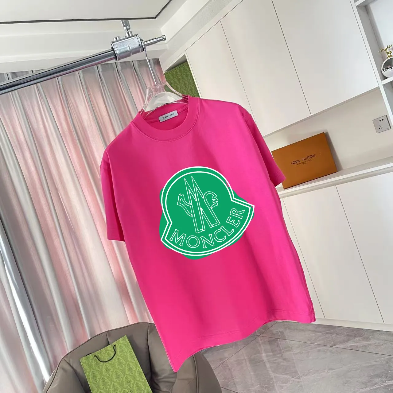 Moncle* 2025 New Arrival logo 300 t Same Style Size：S M L XL XXL ：Black White Pink Red Gray